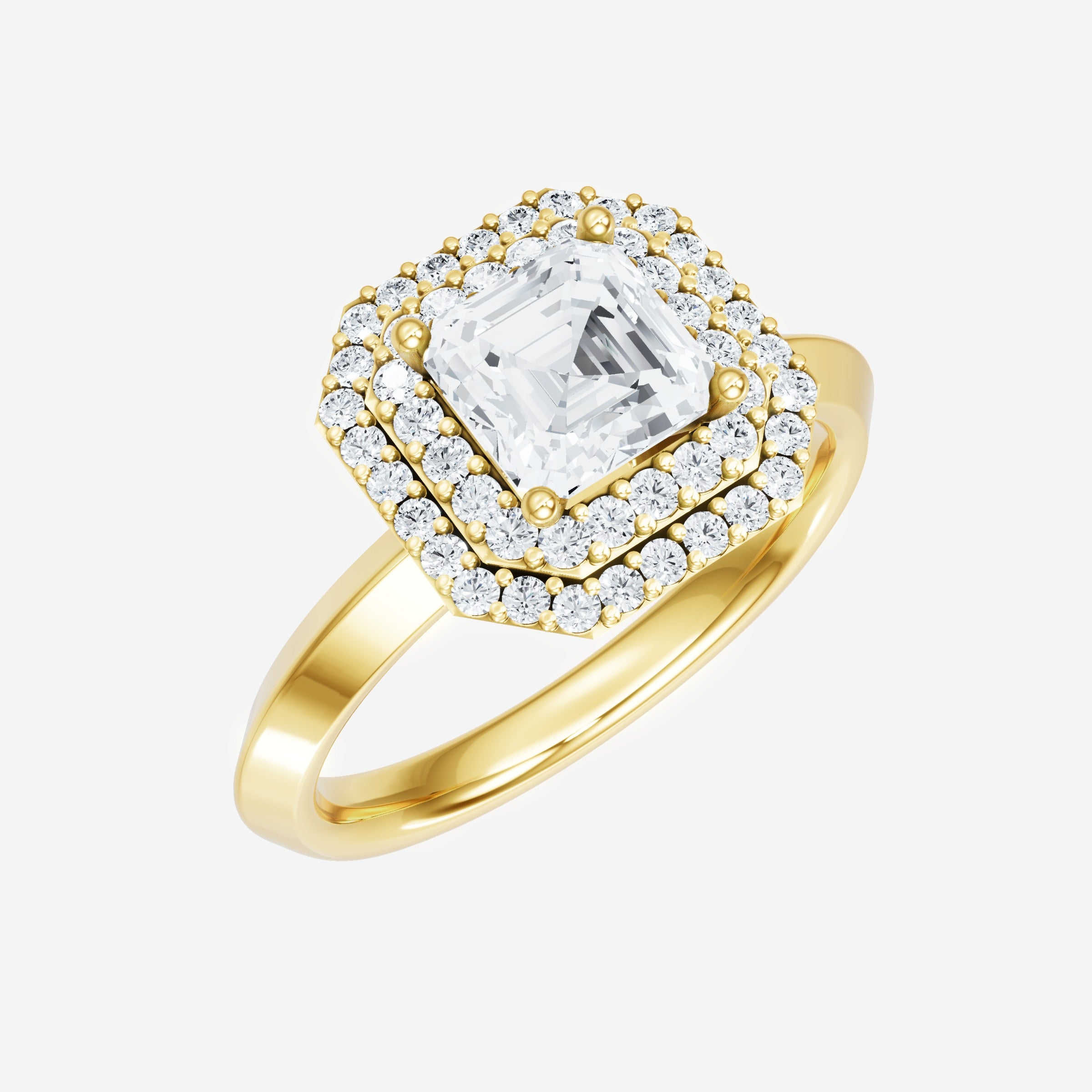 Asscher Dazzling Glam Ring