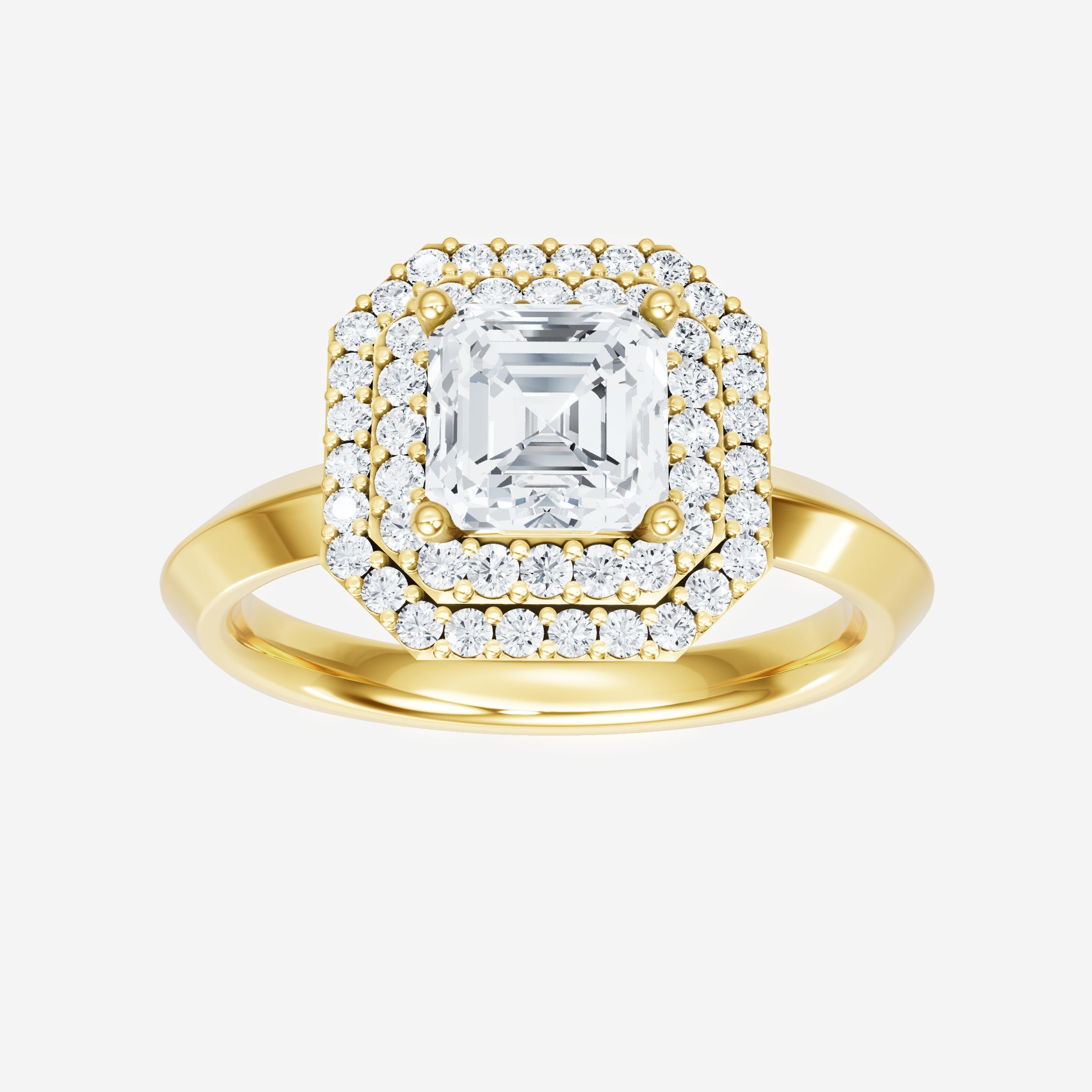 Asscher Dazzling Glam Ring