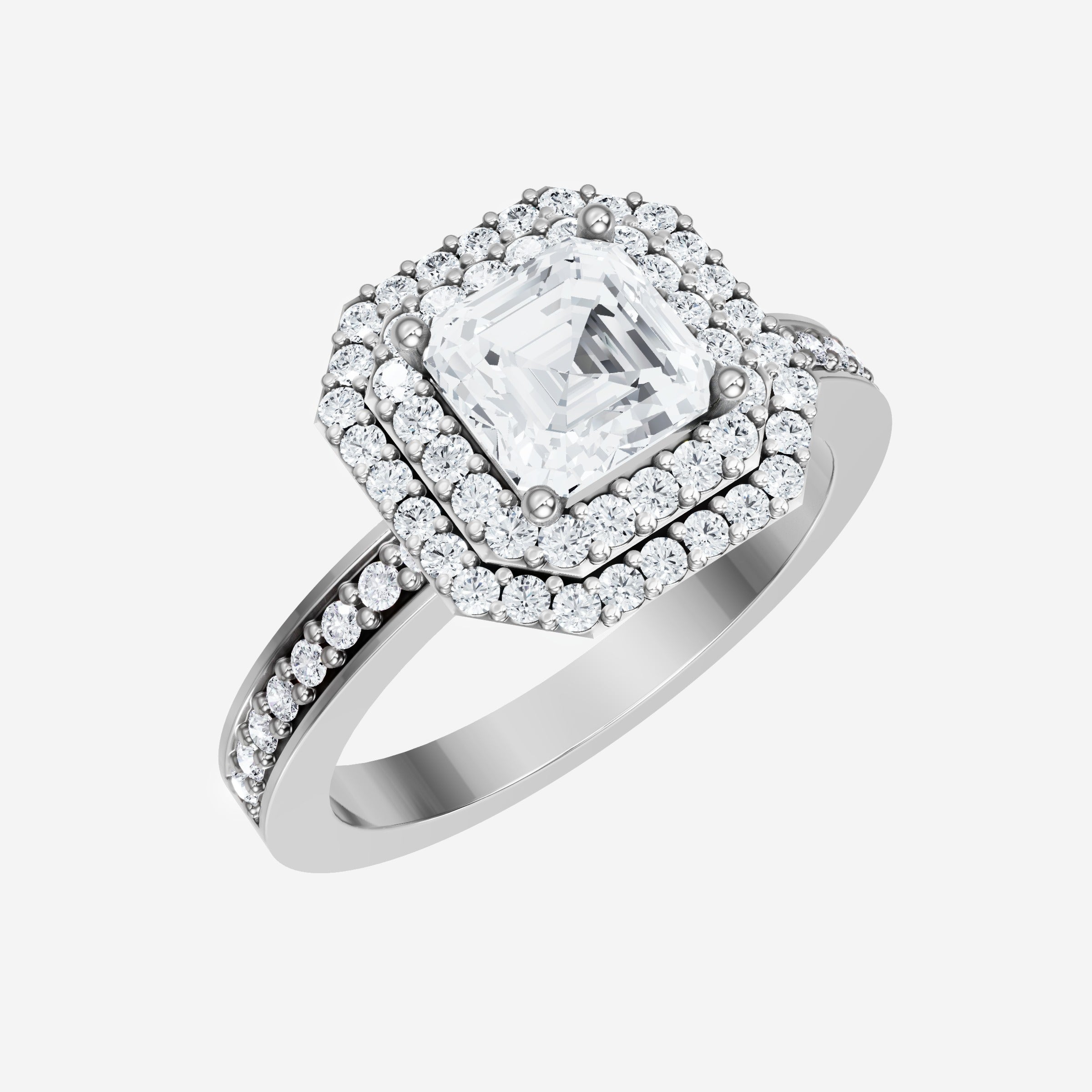 Asscher Dazzling Glam Ring