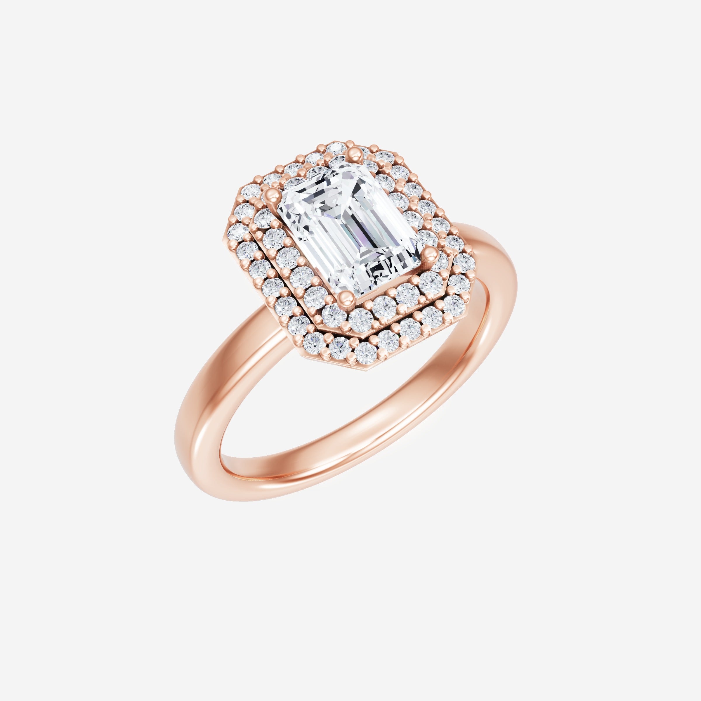 Anillo de esplendor brillante esmeralda