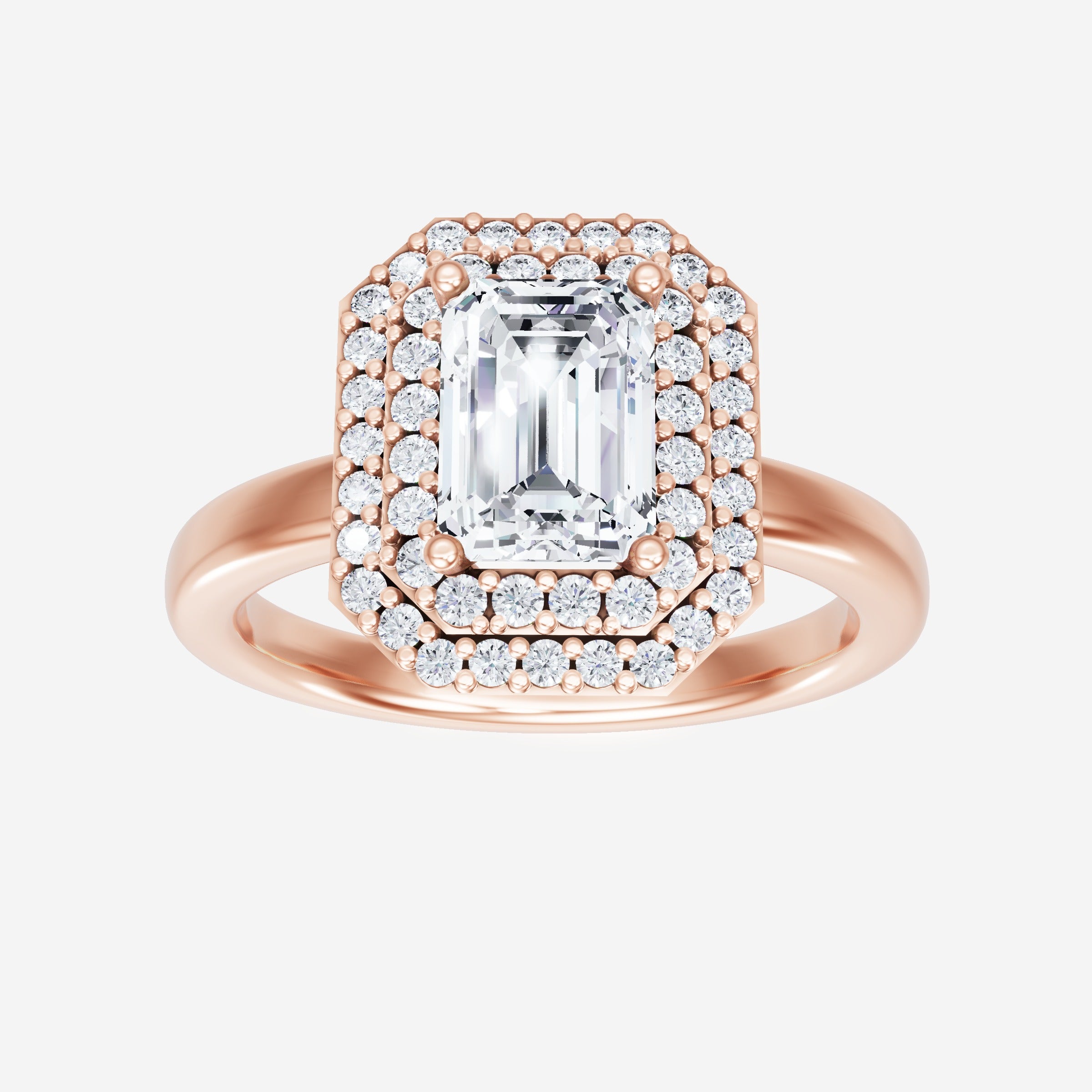 Anillo de esplendor brillante esmeralda