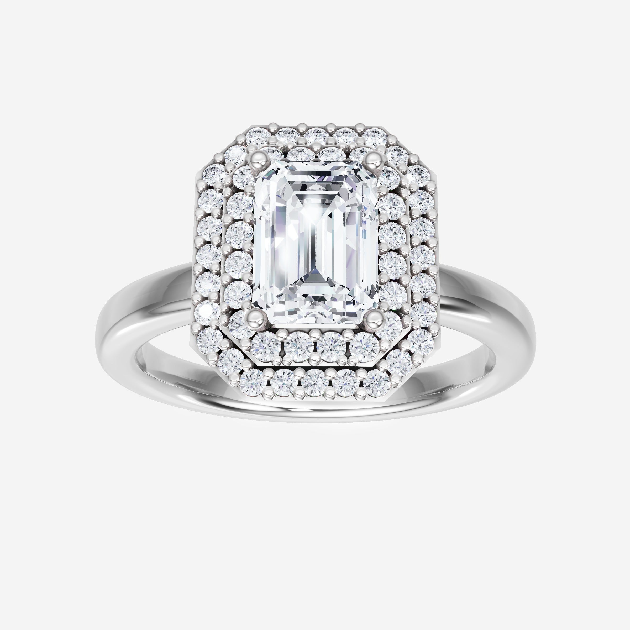 Anillo de esplendor brillante esmeralda