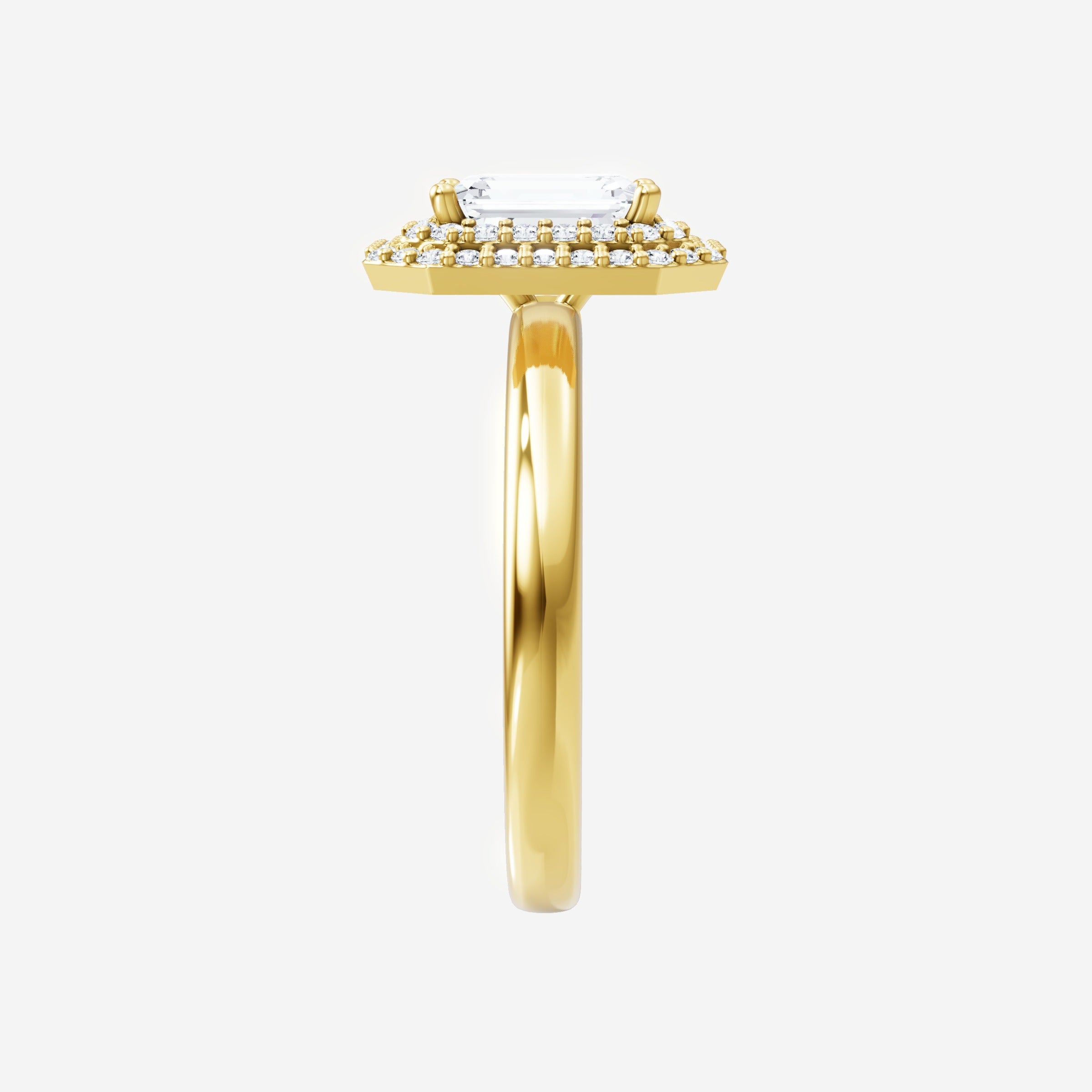 Anillo de esplendor brillante esmeralda