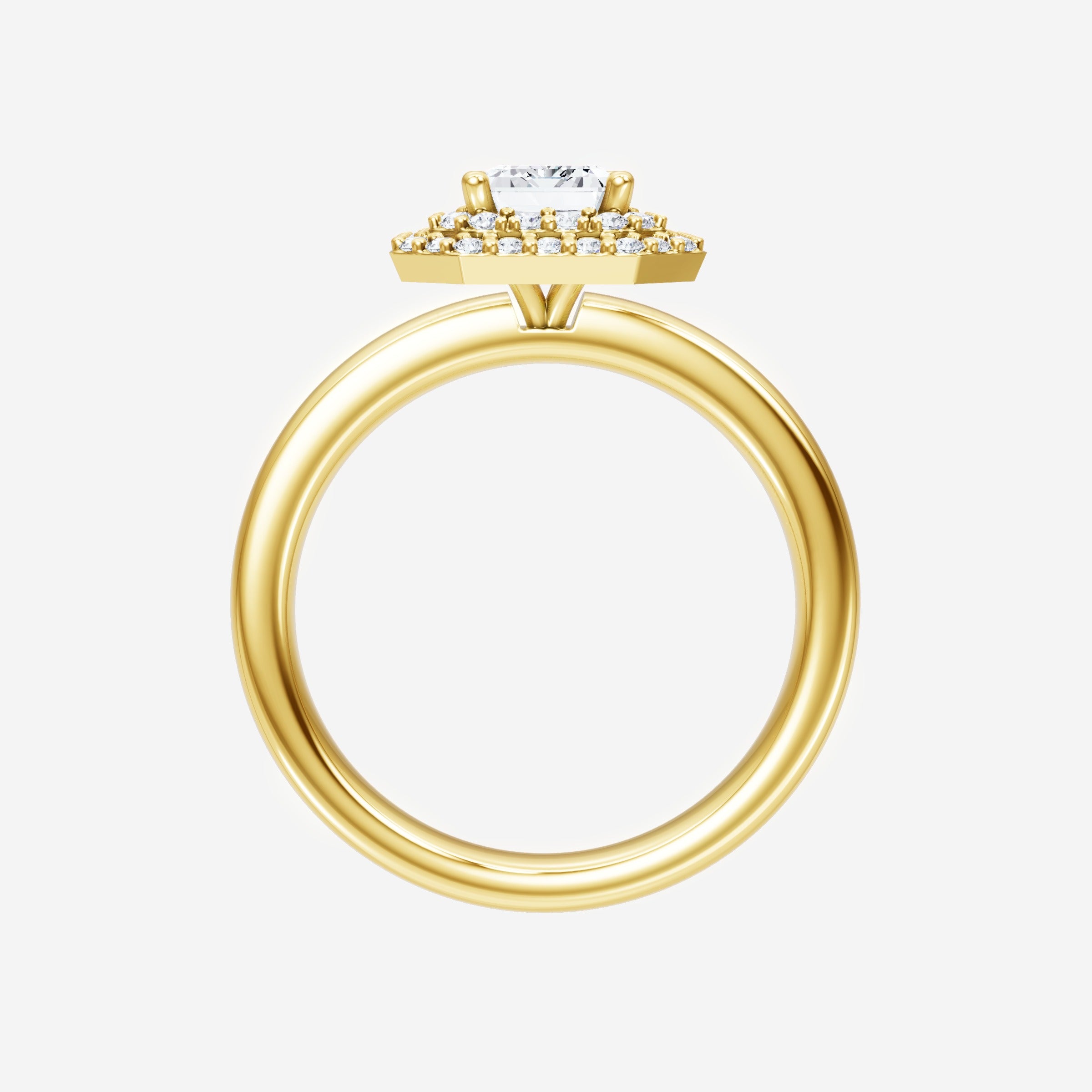 Anillo de esplendor brillante esmeralda