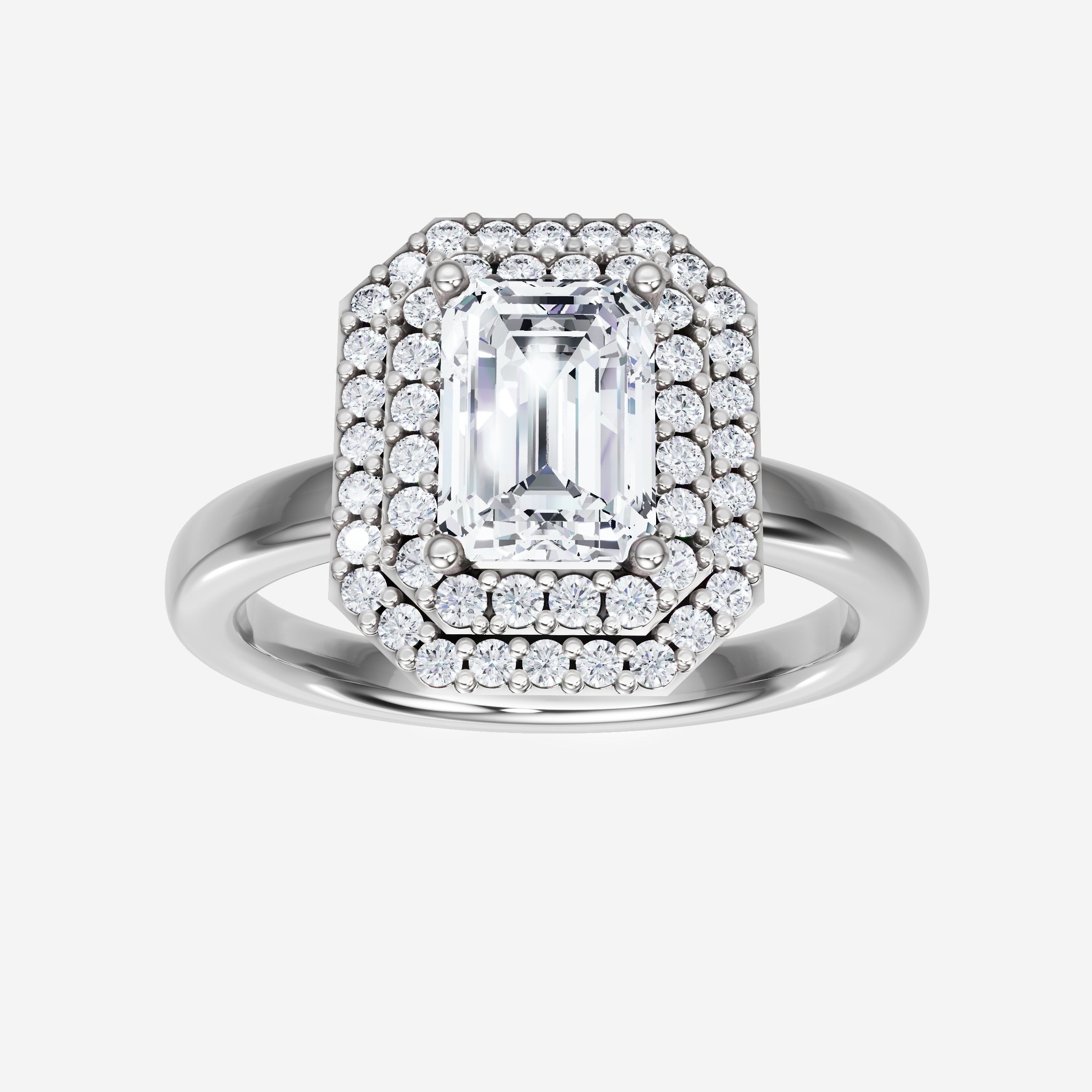 Anillo de esplendor brillante esmeralda