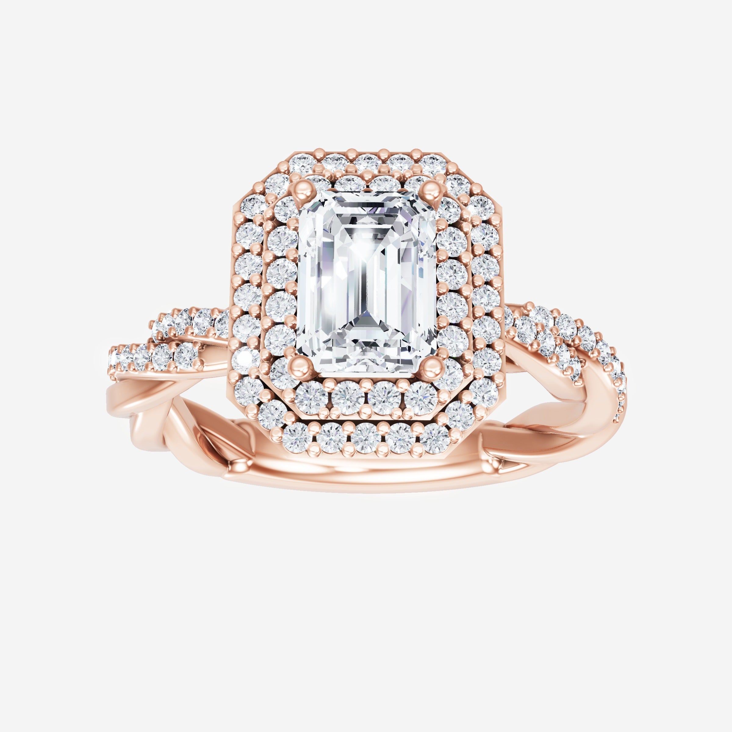 Anillo de esplendor brillante esmeralda