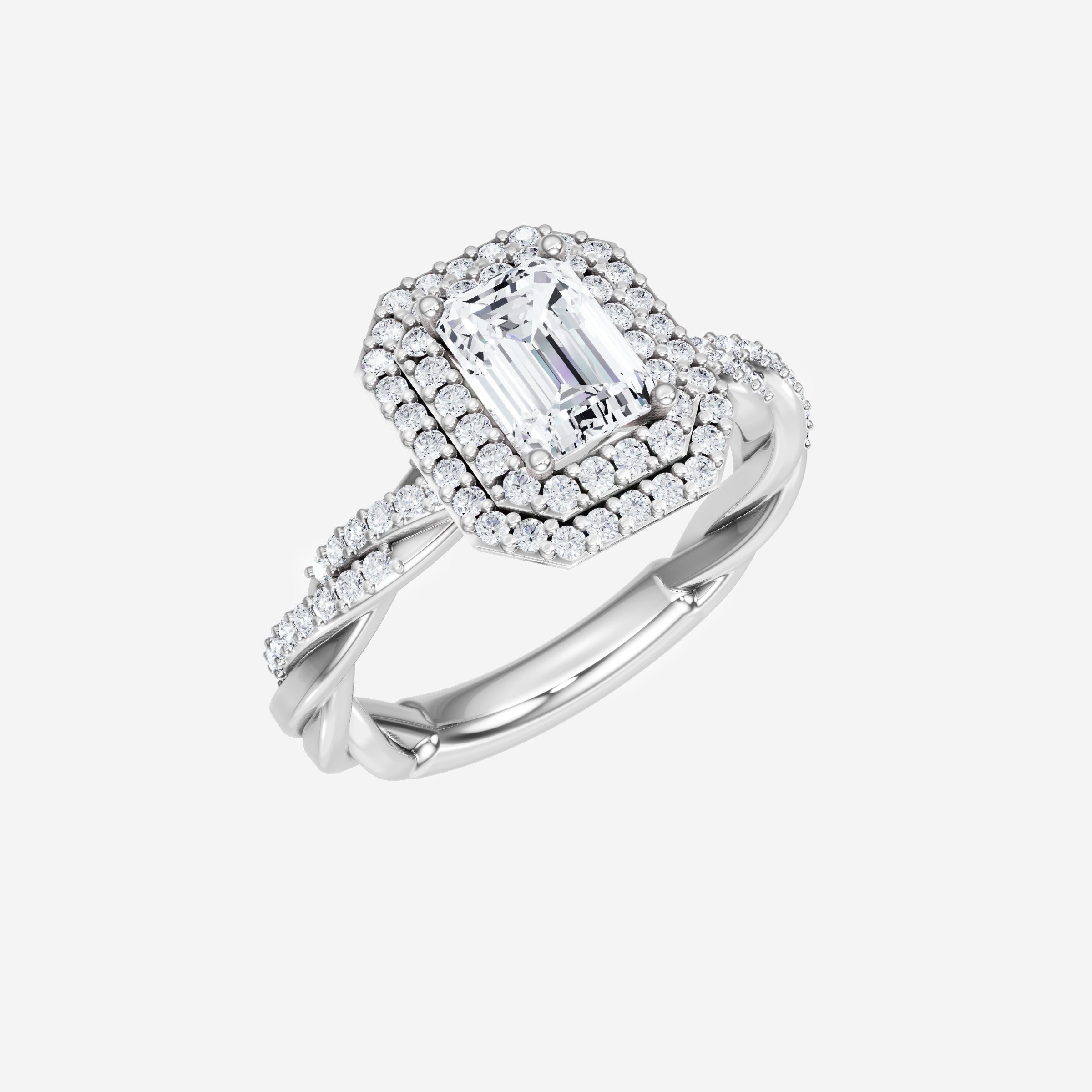 Anillo de esplendor brillante esmeralda