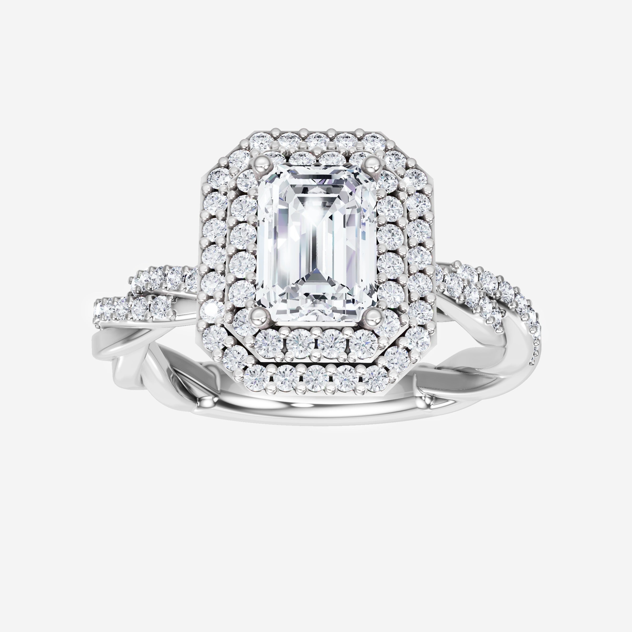 Anillo de esplendor brillante esmeralda