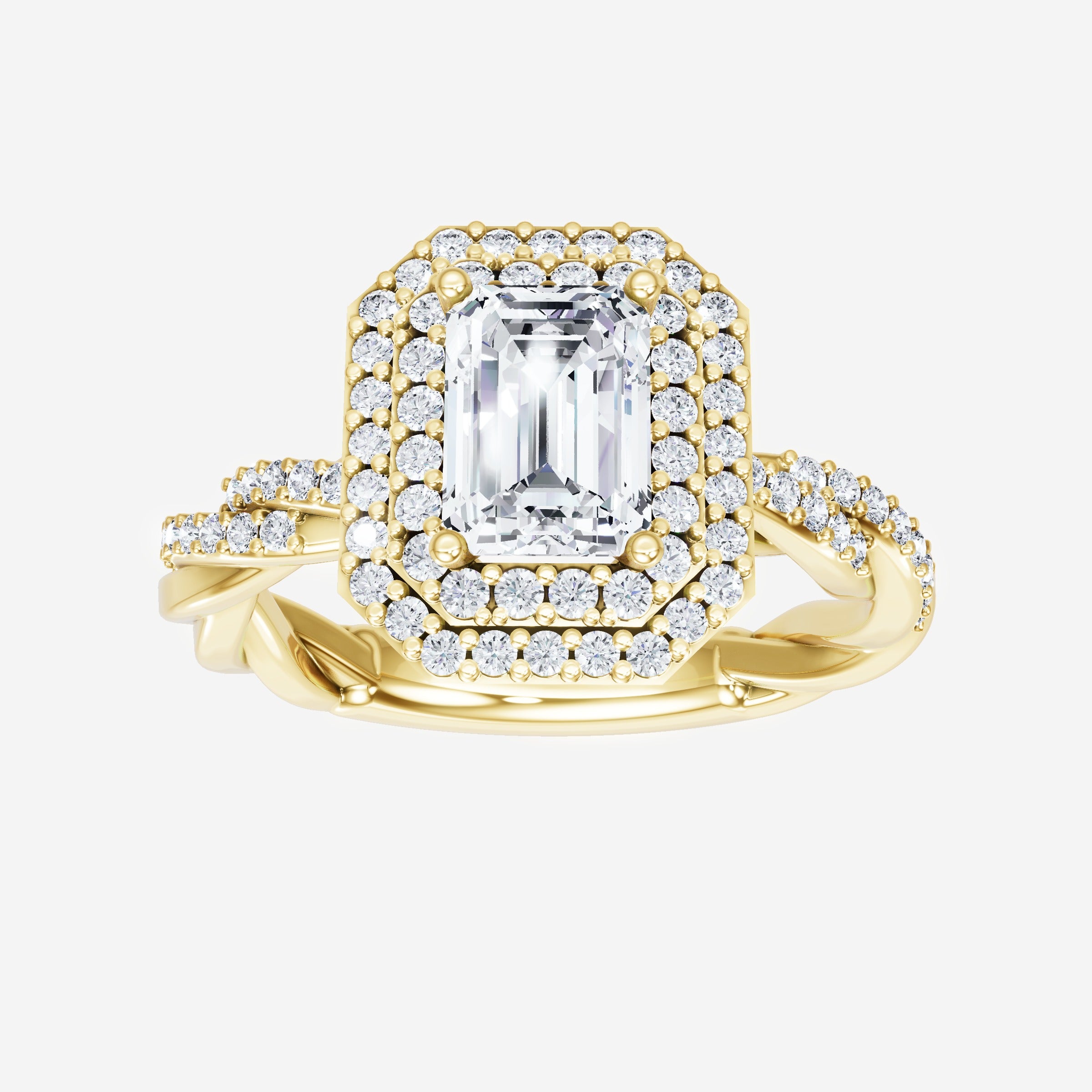 Anillo de esplendor brillante esmeralda