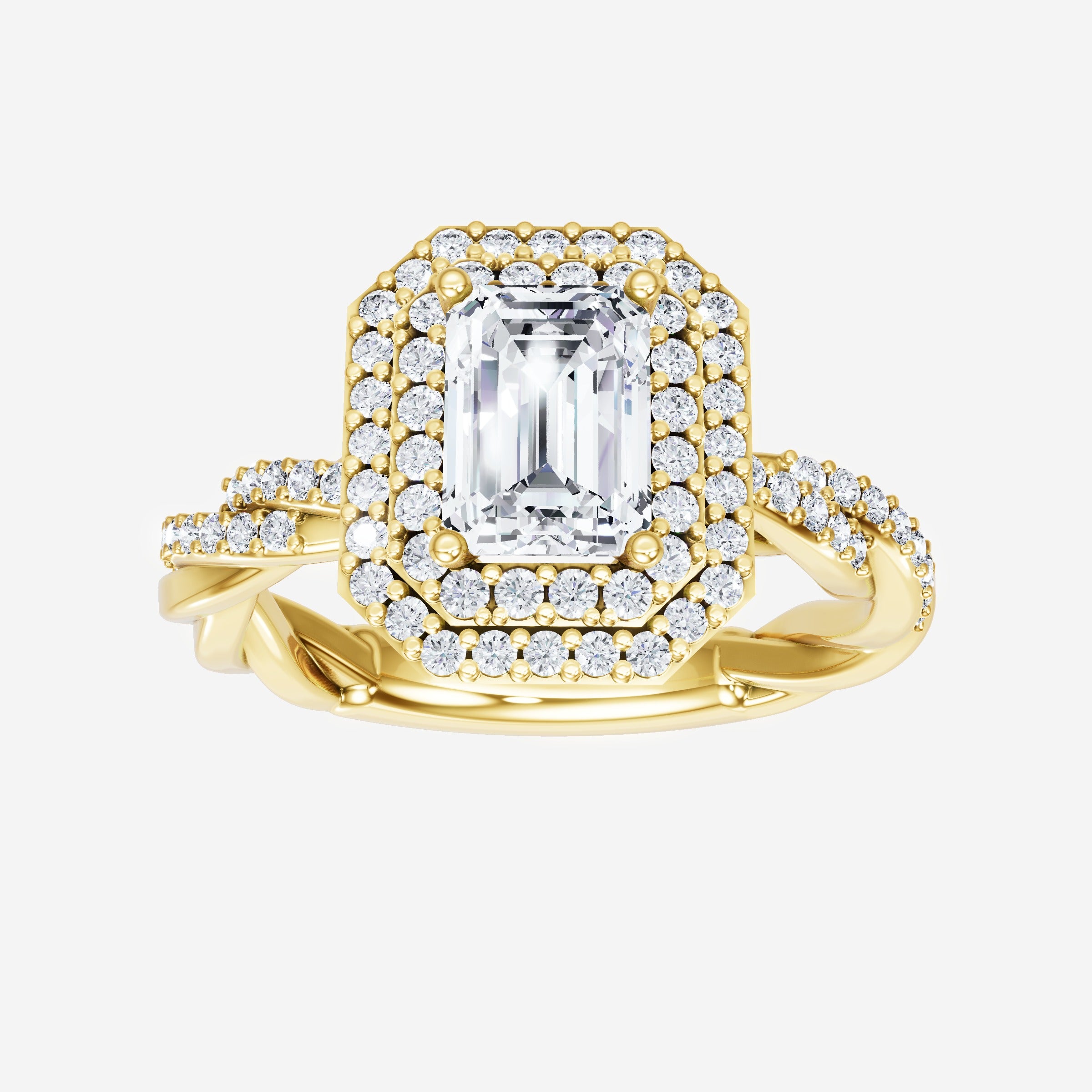 Anillo de esplendor brillante esmeralda