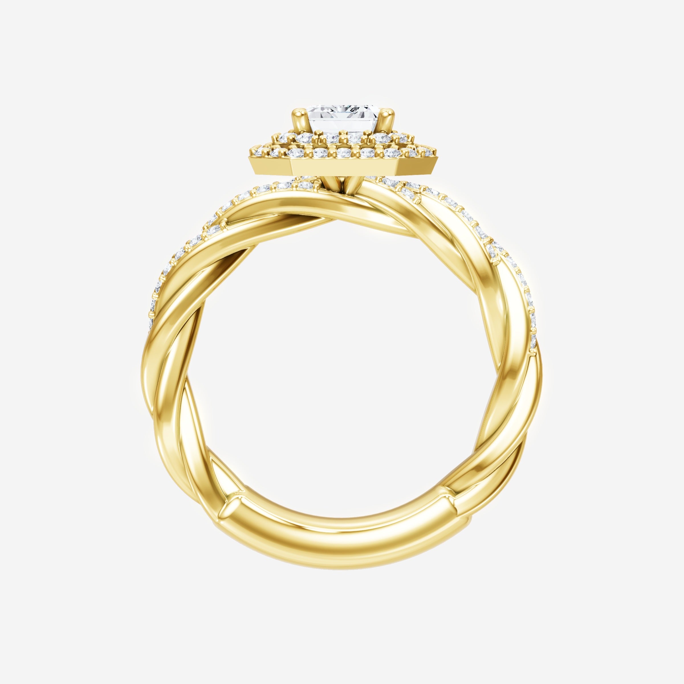 Anillo de esplendor brillante esmeralda