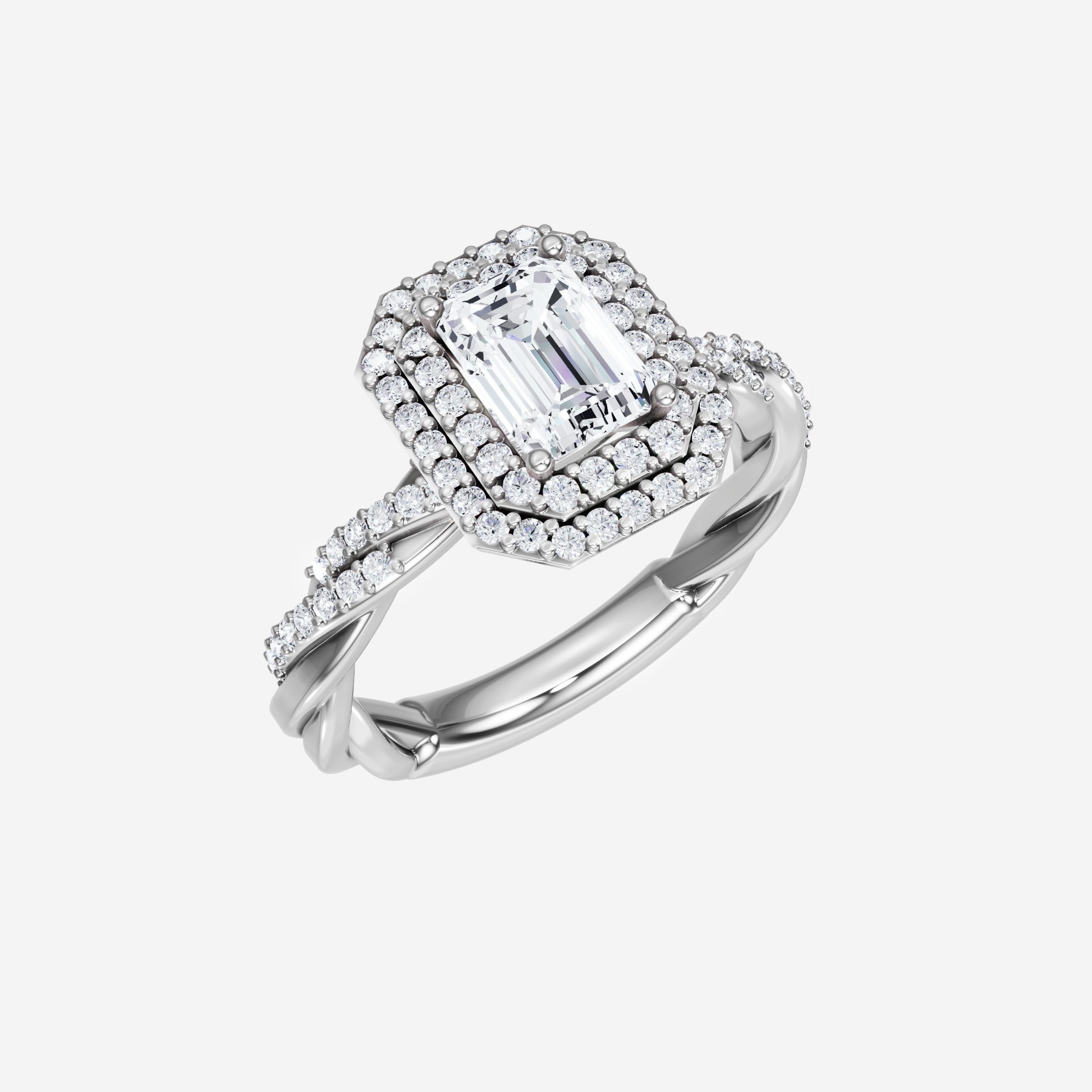 Anillo de esplendor brillante esmeralda