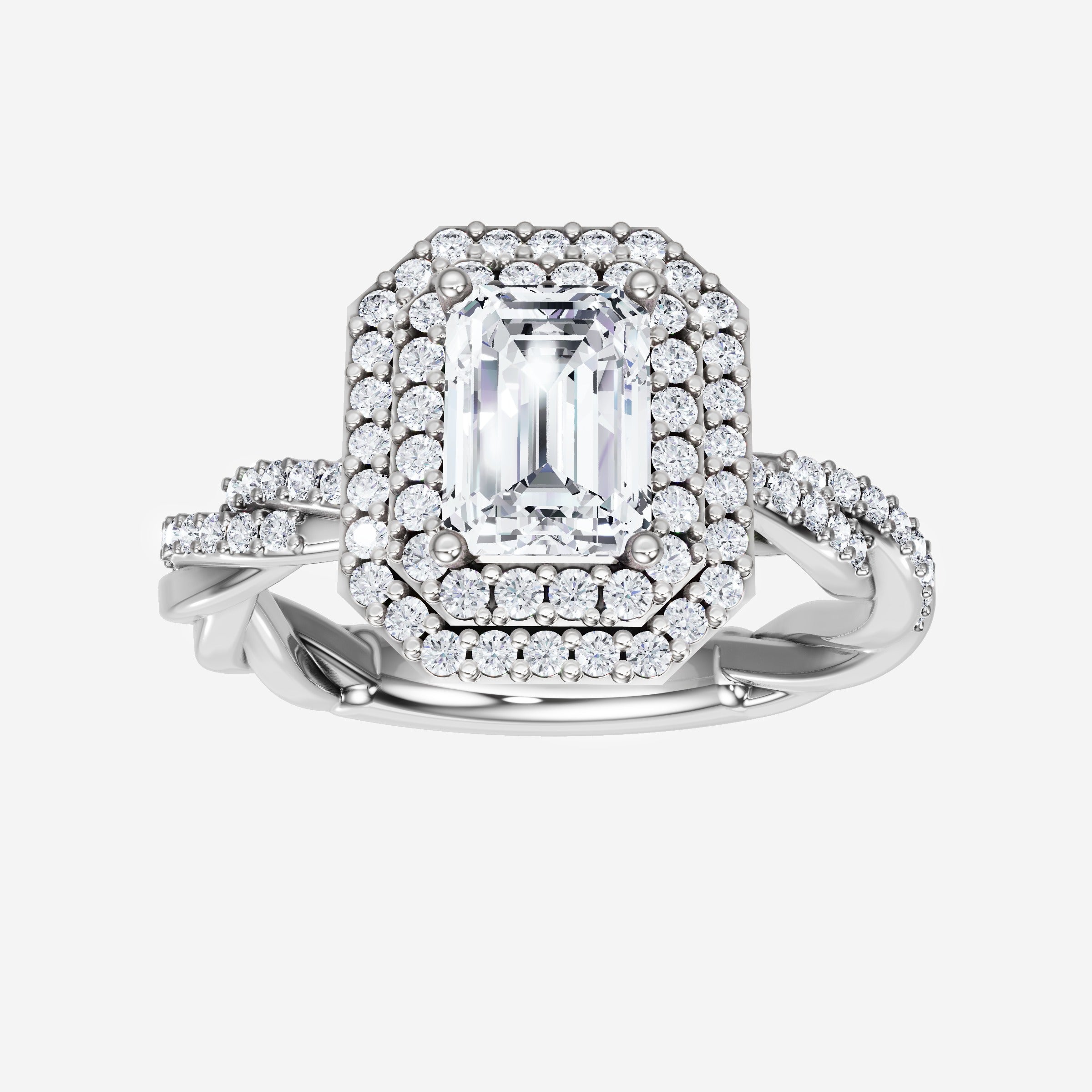 Anillo de esplendor brillante esmeralda