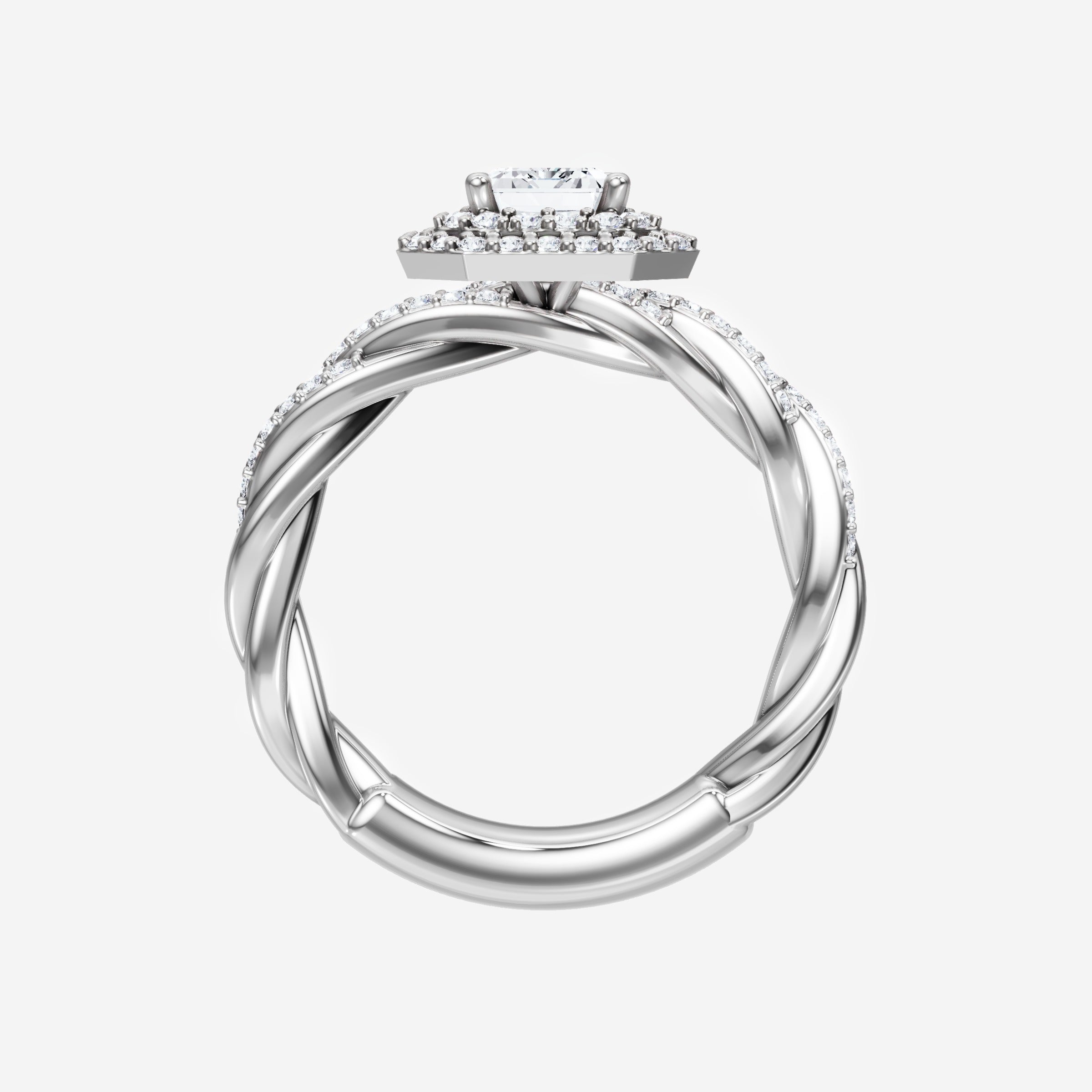 Anillo de esplendor brillante esmeralda