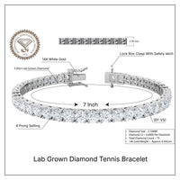 IGI 3 Carat Lab Grown Diamond Tennis Bracelet