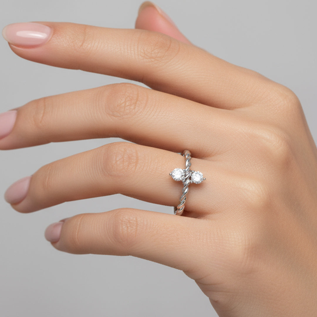 Double Round Lab Grown Diamond Ring