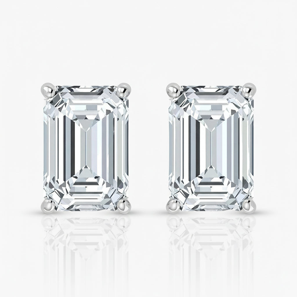 Lab Grown Diamond Emerald Cut Studs (0.50ct-2.00ct)