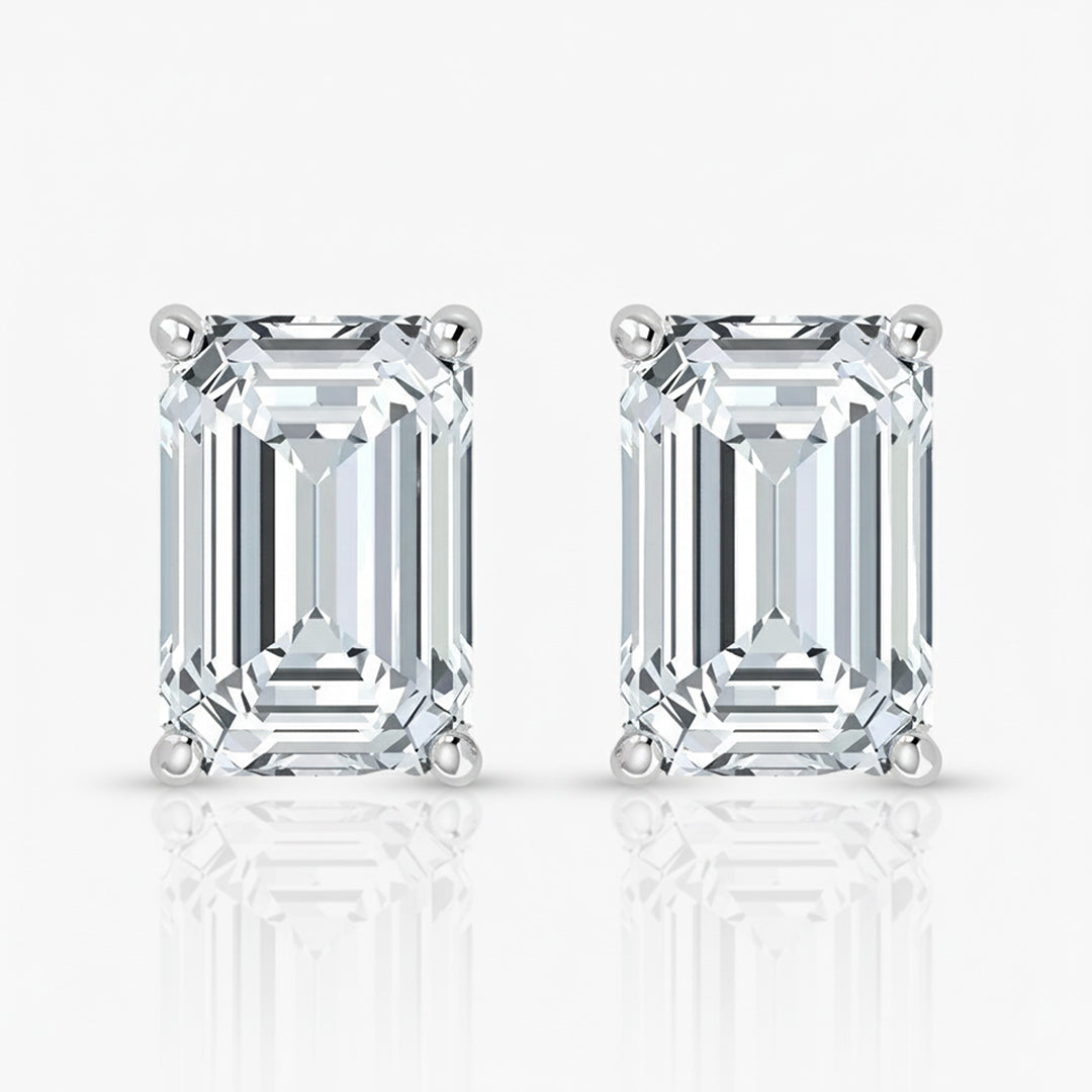 Lab Grown Diamond Emerald Cut Studs (0.50ct-2.00ct)