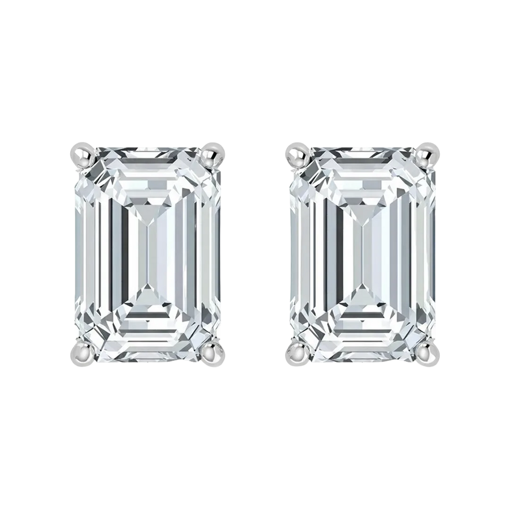 Lab Grown Diamond Emerald Cut Studs (0.50ct-2.00ct)