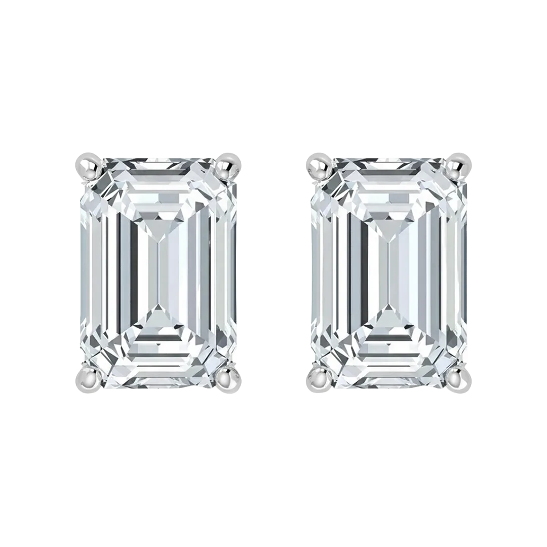 Lab Grown Diamond Emerald Cut Studs (0.50ct-2.00ct)
