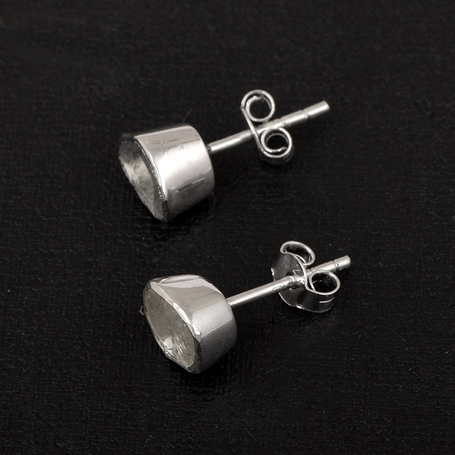 Natural Uncut Polki Diamond Solitaire Stud Earrings