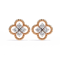 Timeless Clover Lab-Grown Diamond Stud Earring