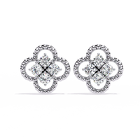 Timeless Clover Lab-Grown Diamond Stud Earring