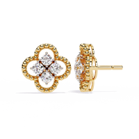 Timeless Clover Lab-Grown Diamond Stud Earring