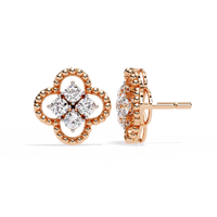Timeless Clover Lab-Grown Diamond Stud Earring