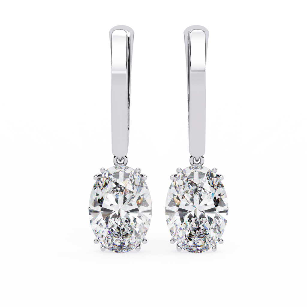 2.00 CT Lab Grown Diamond Drop Earrings in 14K Gold