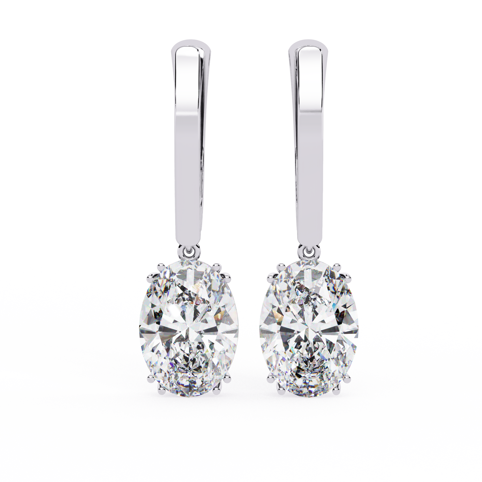 2.00 CT Lab Grown Diamond Drop Earrings in 14K Gold