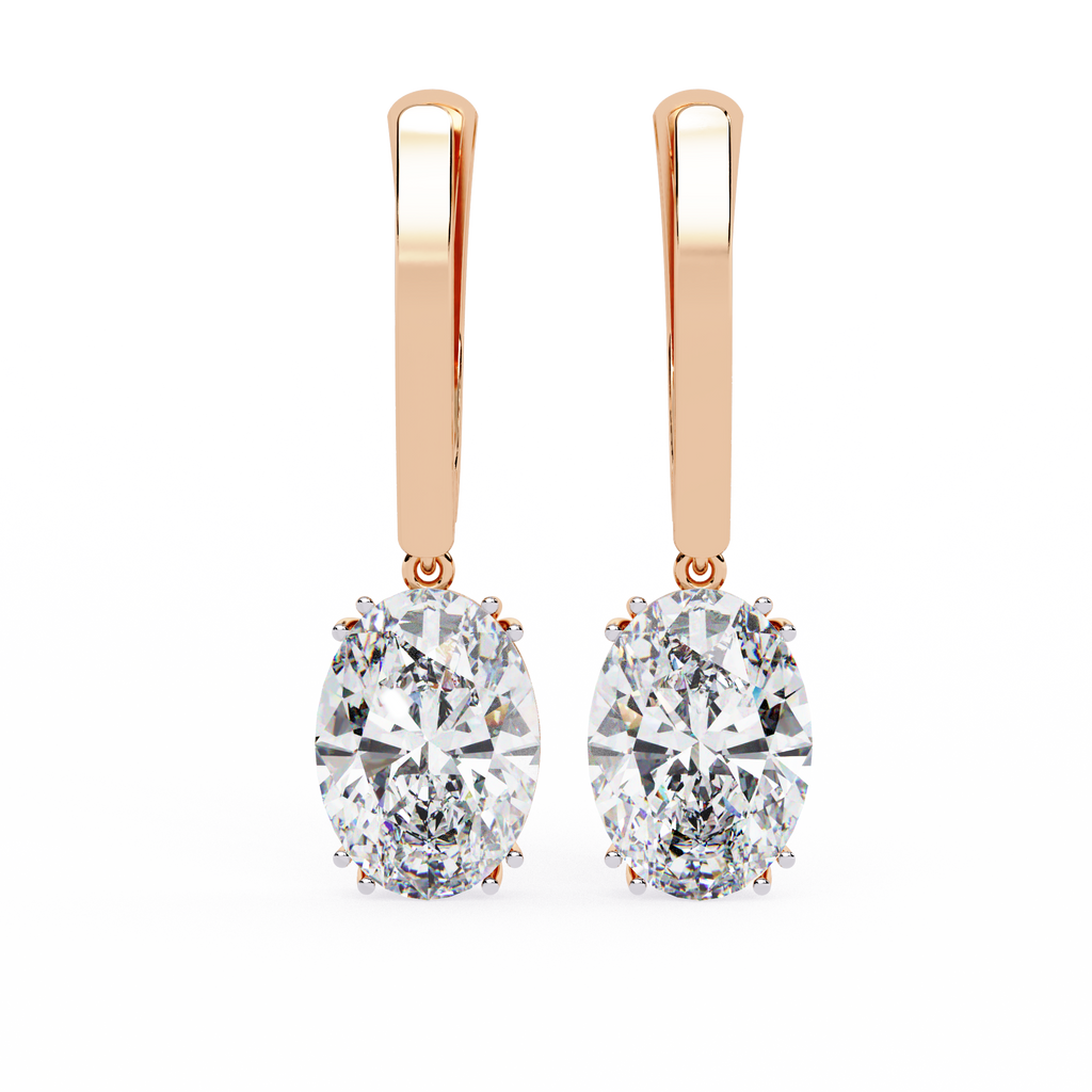 2.00 CT Lab Grown Diamond Drop Earrings in 14K Gold