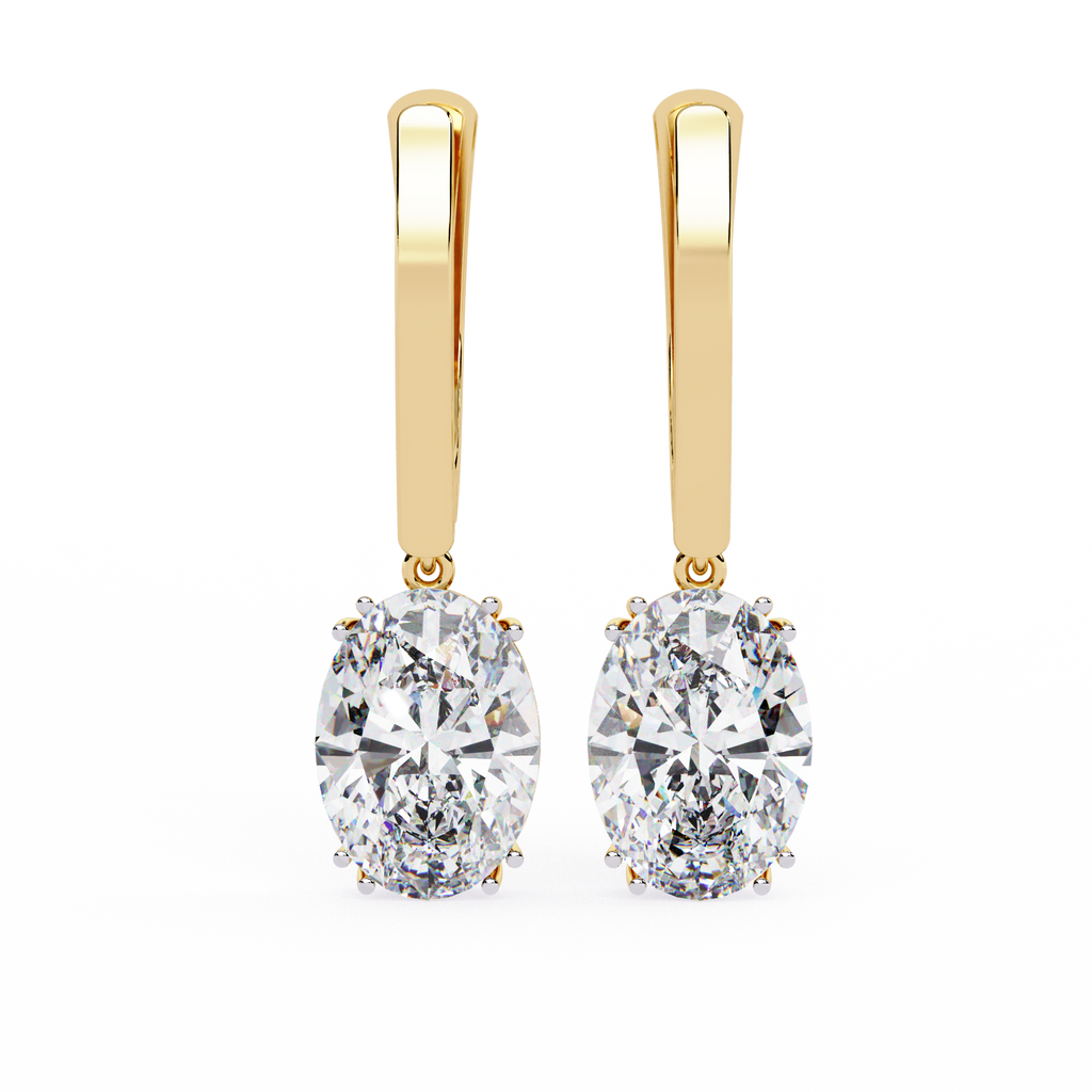 2.00 CT Lab Grown Diamond Drop Earrings in 14K Gold