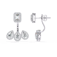 3.25CT Lab Grown Diamond Jacket Earrings