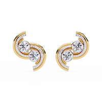 Radiant Swirl Lab-Grown Diamond Earrings
