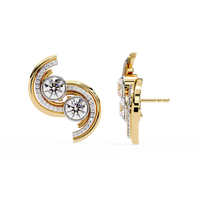 Radiant Swirl Lab-Grown Diamond Earrings