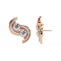 Radiant Swirl Lab-Grown Diamond Earrings