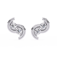 Radiant Swirl Lab-Grown Diamond Earrings