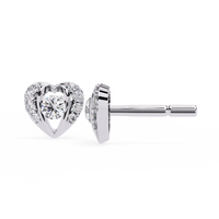 Pendientes románticos con diamantes cultivados en laboratorio
