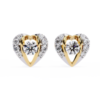 Pendientes románticos con diamantes cultivados en laboratorio