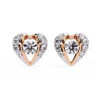 Pendientes románticos con diamantes cultivados en laboratorio