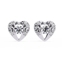 Pendientes románticos con diamantes cultivados en laboratorio