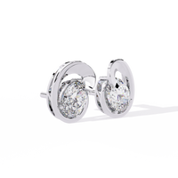 Contemporary Swirl Lab-Grown Diamond Stud Earrings