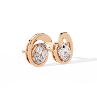 Contemporary Swirl Lab-Grown Diamond Stud Earrings