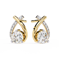 Graceful Twist Lab-Grown Diamond Stud Earrings