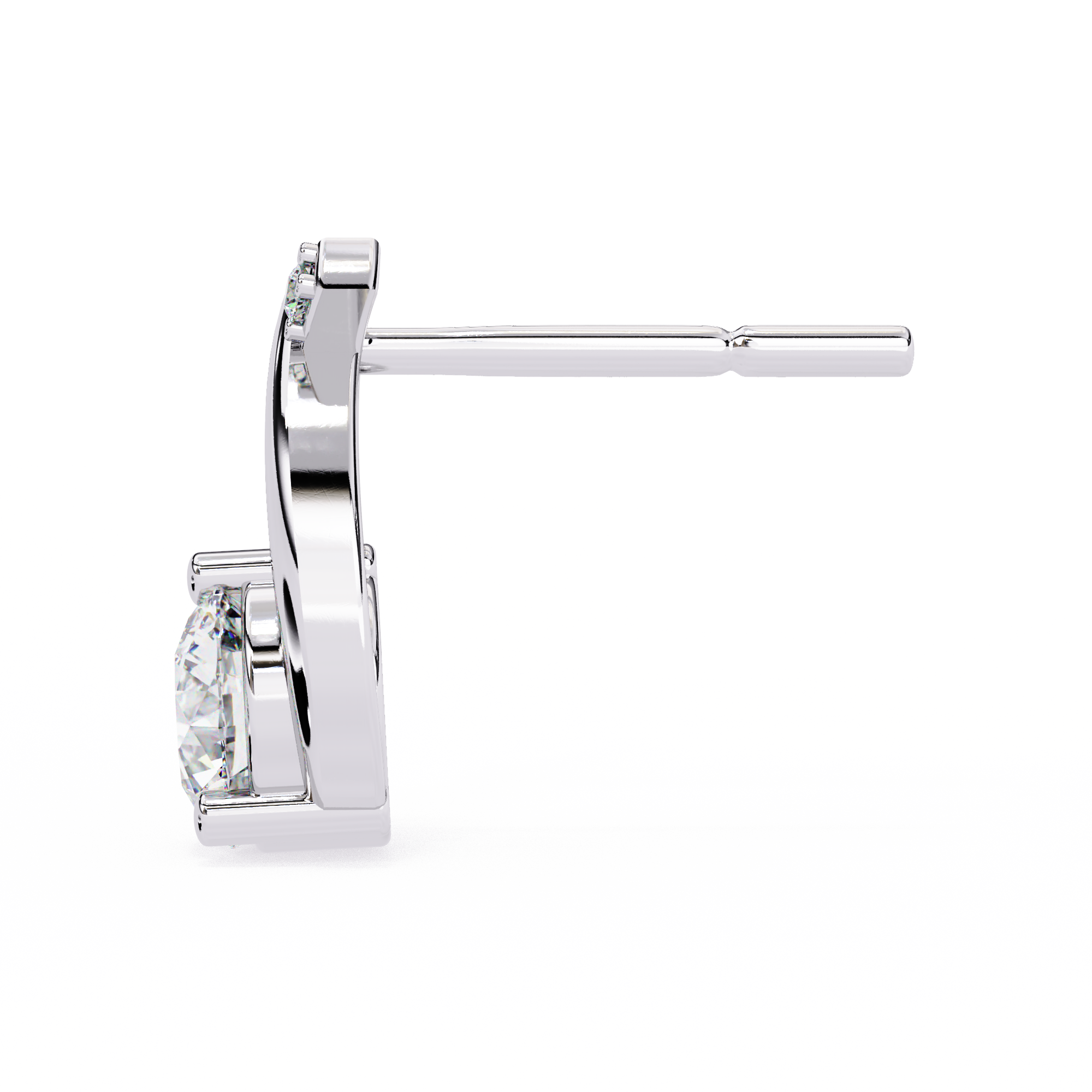 Graceful Twist Lab-Grown Diamond Stud Earrings