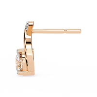 Graceful Twist Lab-Grown Diamond Stud Earrings