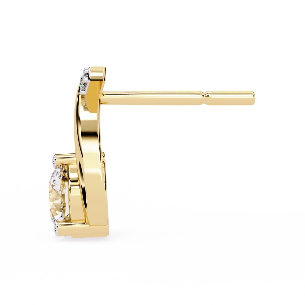 Graceful Twist Lab-Grown Diamond Stud Earrings