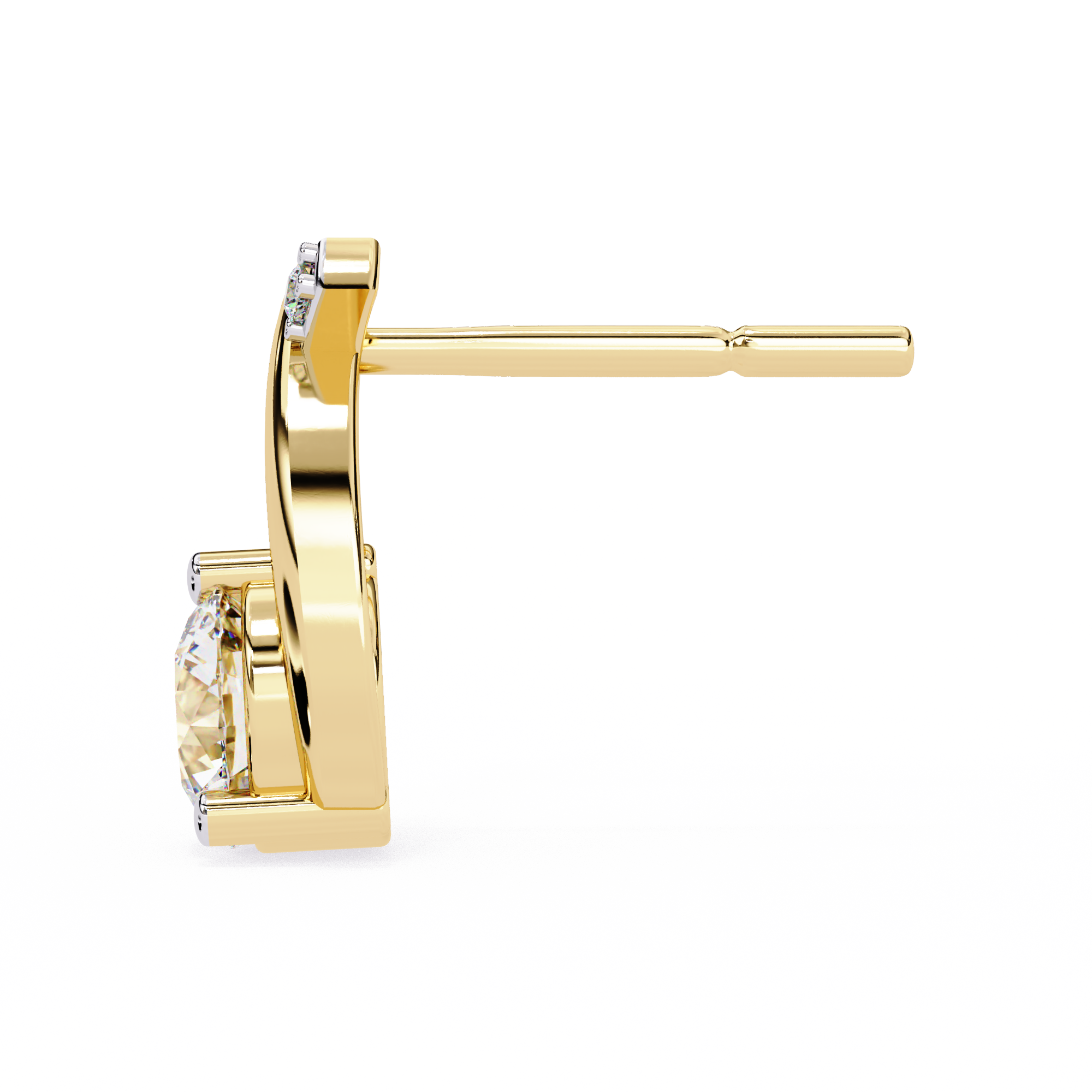 Graceful Twist Lab-Grown Diamond Stud Earrings