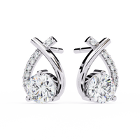 Graceful Twist Lab-Grown Diamond Stud Earrings